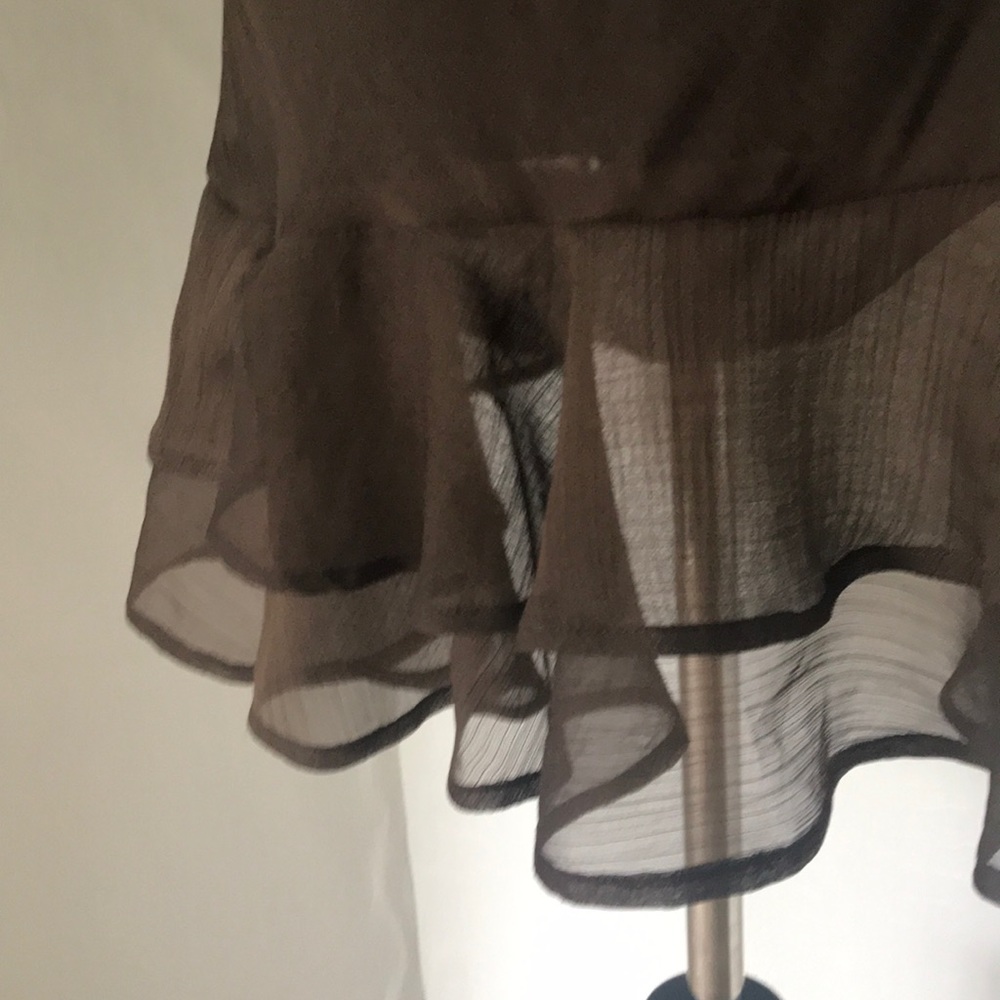 BROWN SILK DRESS. - Picture 3 of 8
